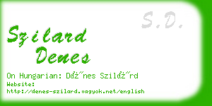 szilard denes business card